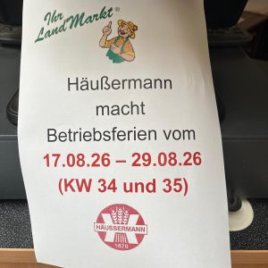 Betriebsferien